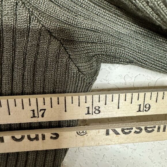 Say What Sweater Knit Dress Woman 2X Army Green Pullover Cold Shoulder Dress NWT - Picture 13 of 15
